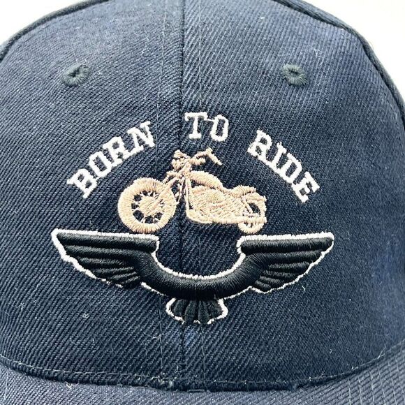 Born To RIDE Cap  - Velcro Strapback - Picture 2 of 7